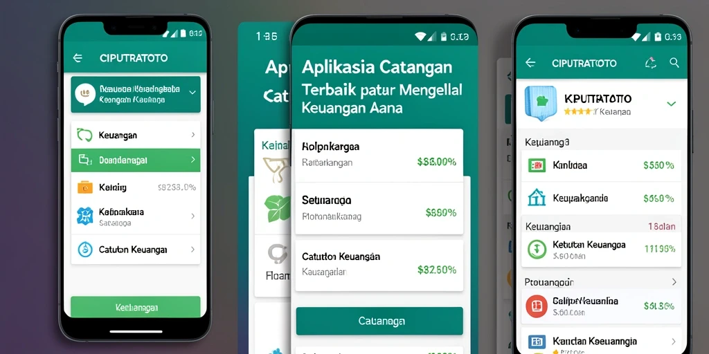 Tampilan antarmuka aplikasi Catatan Keuangan yang intuitif dan modern.