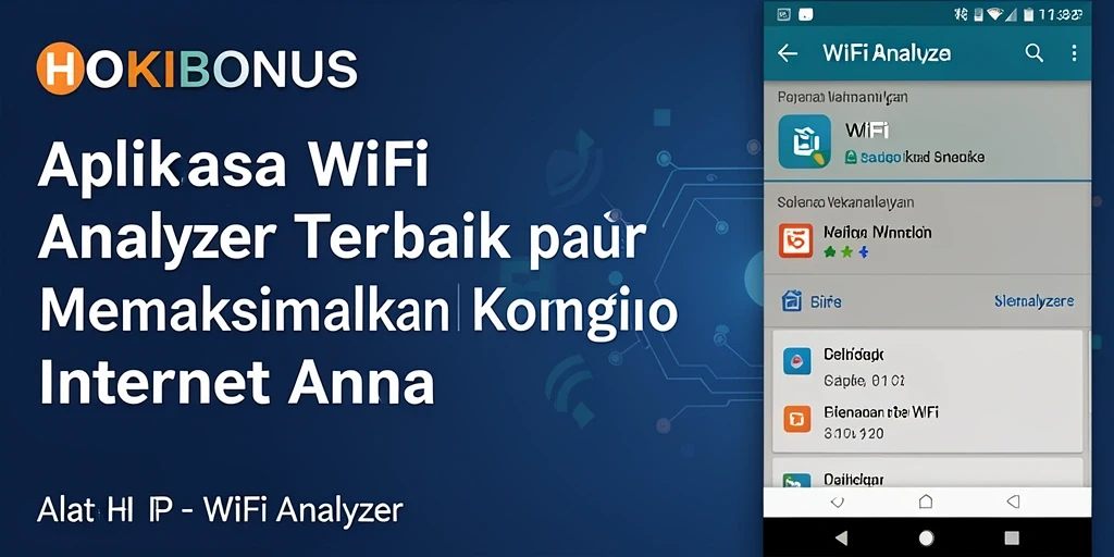 Antarmuka HOKIBONUS menampilkan analisis jaringan WiFi secara jelas.