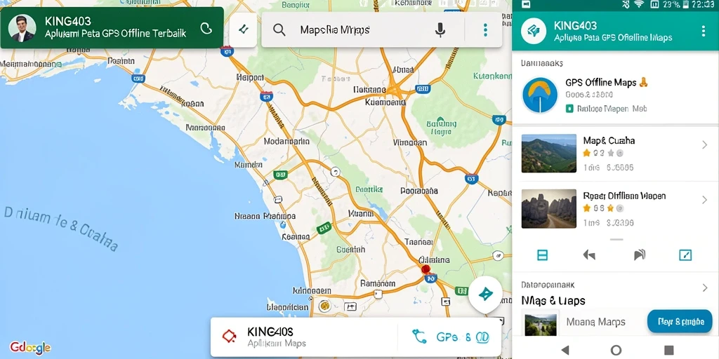 Antarmuka pengguna KING403 yang intuitif untuk GPS Offline Maps.
