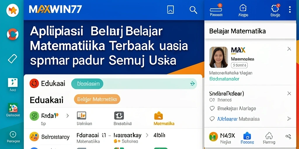 Tampilan antarmuka aplikasi MAXWIN77 untuk belajar matematika yang menarik.