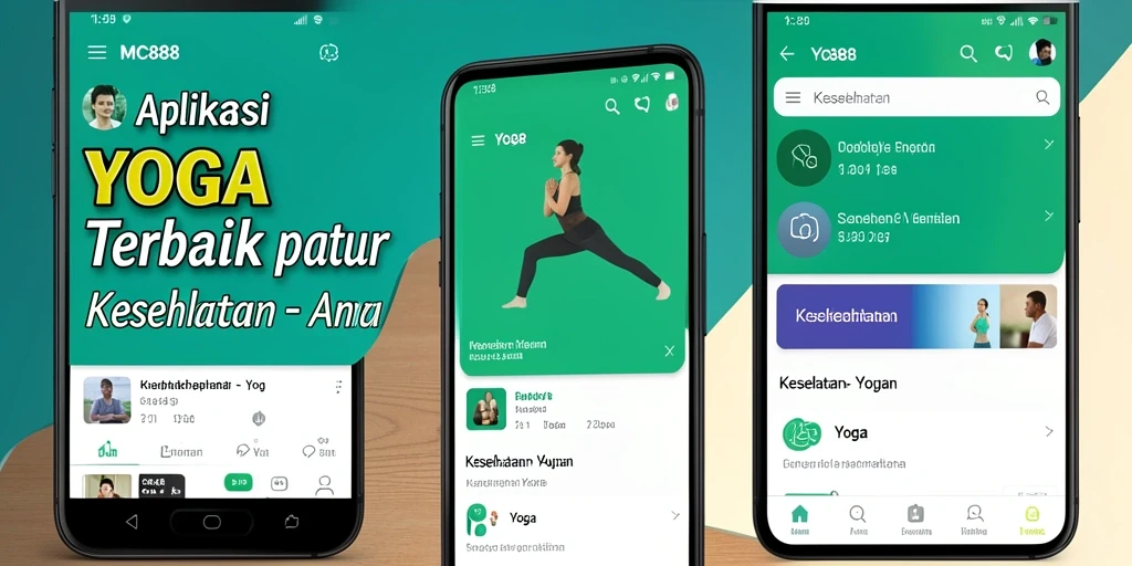 Tampilan antarmuka MC888 yang intuitif untuk latihan Yoga.