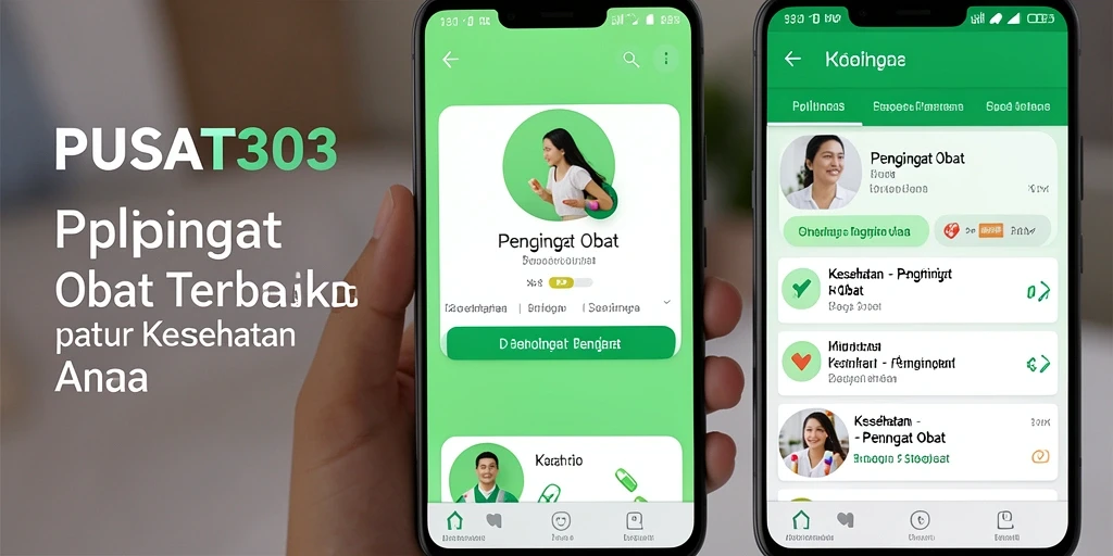 Tampilan antarmuka Pengingat Obat PUSAT303 yang modern.